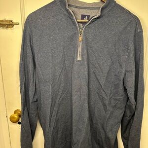 johnnie-O Blue Zip-Up Sweater